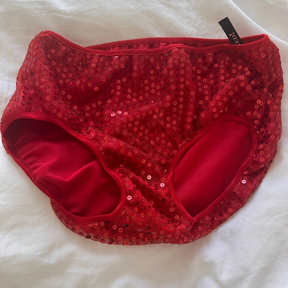 Red Devil Sequin Costume Bottoms Size M/L